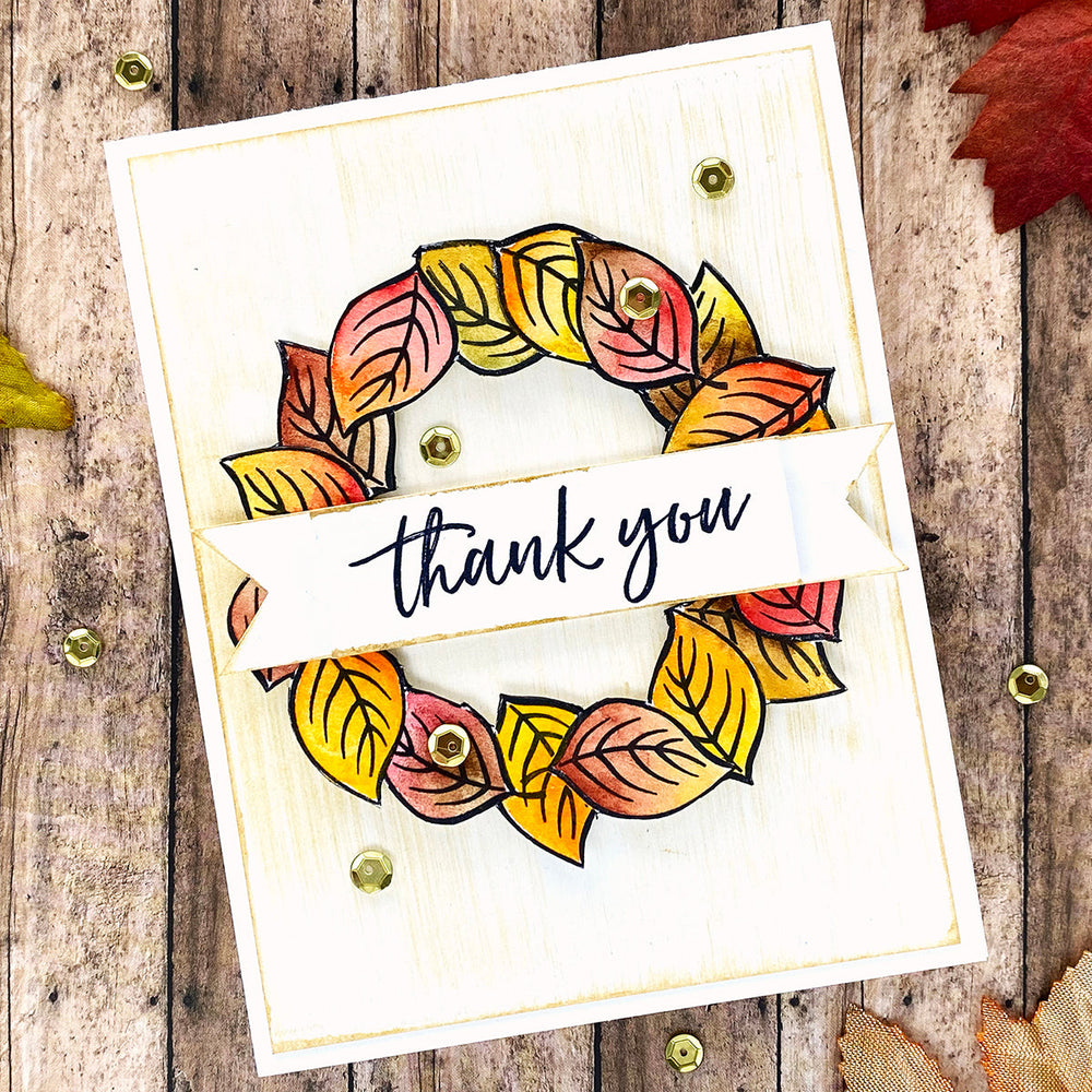 Thank You Script Woodblock Stamp