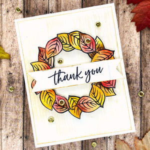 Thank You Script Woodblock Stamp