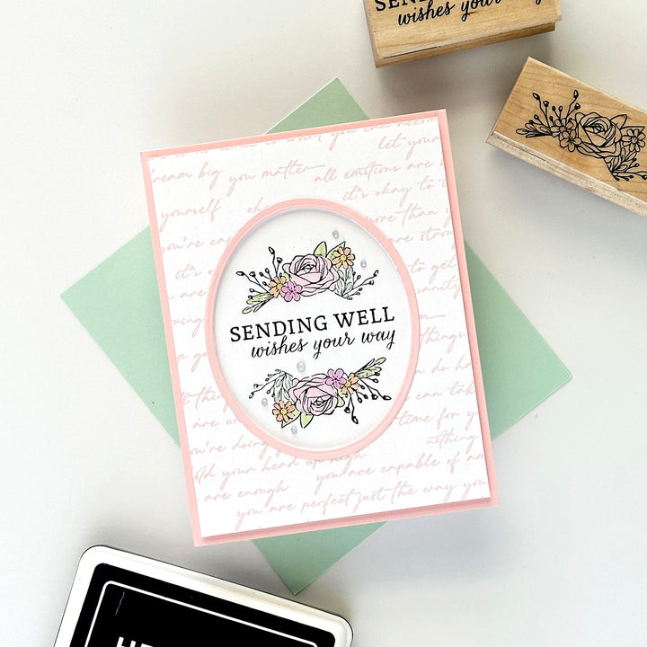 Well Wishes Woodblock Stamp