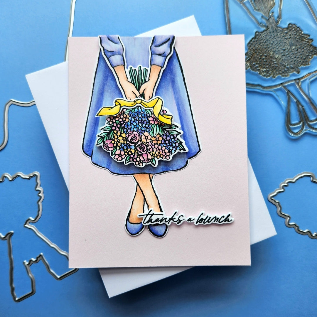 hero arts dress up stamp and cut You're Absolutely Fabulous Ully Cat's World