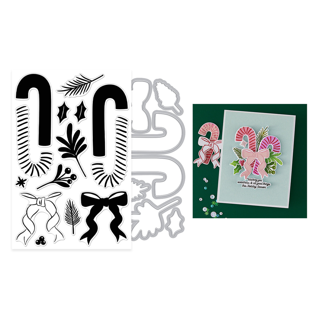 Candy Cane Swag Stamp & Cut