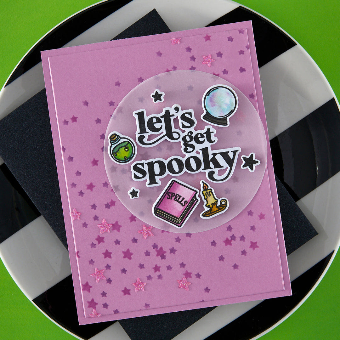 Hero Arts Color Layering Scattered Stars Stencils from the Hocus Pocus Collection