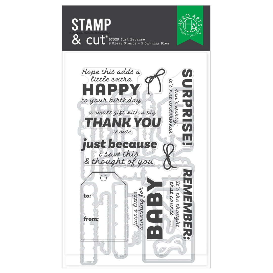 Just Because Stamp & Cut Set