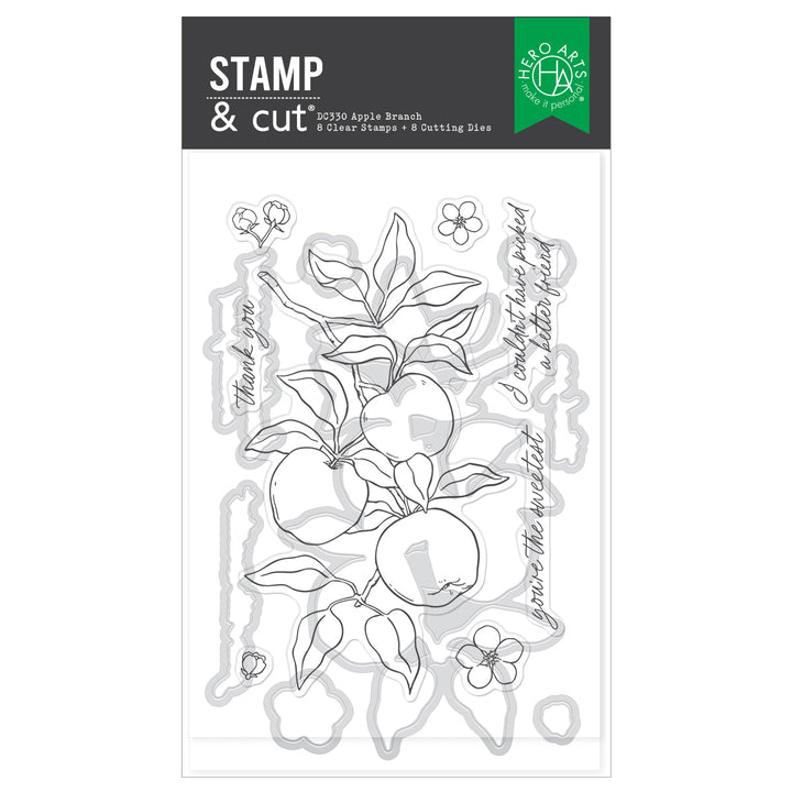 Apple Branch Stamp & Cut Set
