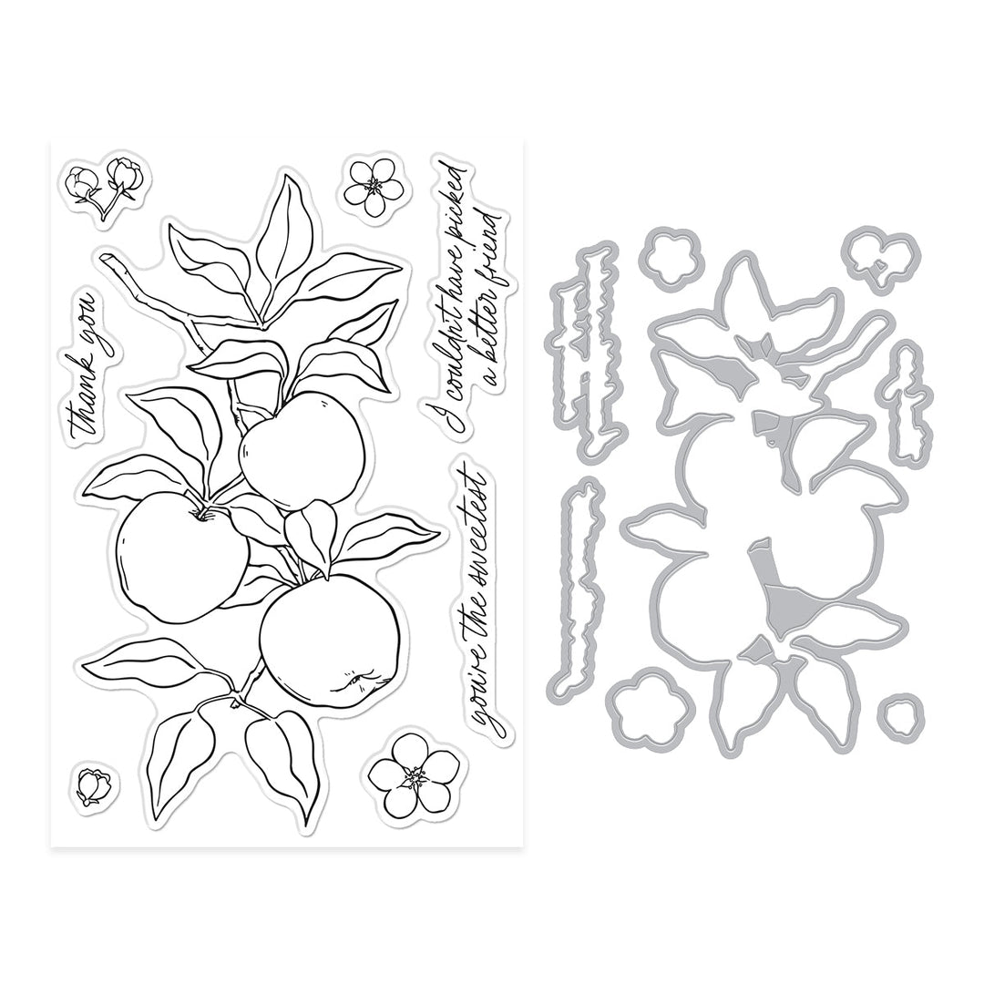 Apple Branch Stamp & Cut Set