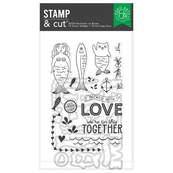 Hero Arts Partners In Brine Stamp & Cut Set