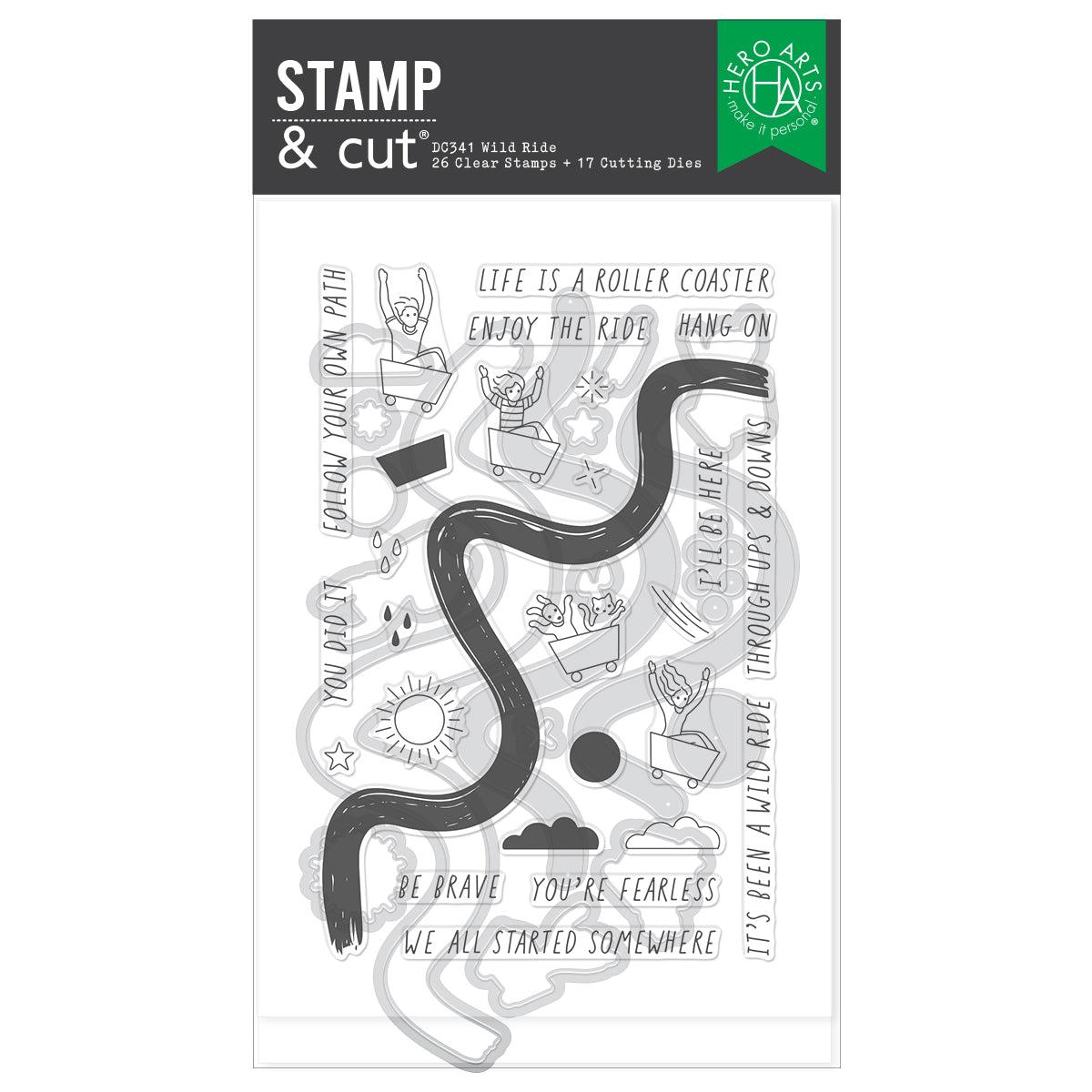 Hero Arts Wild Ride Stamp & Cut Set | Hero Arts