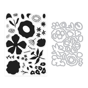 Abstract Floral Stamp & Cut