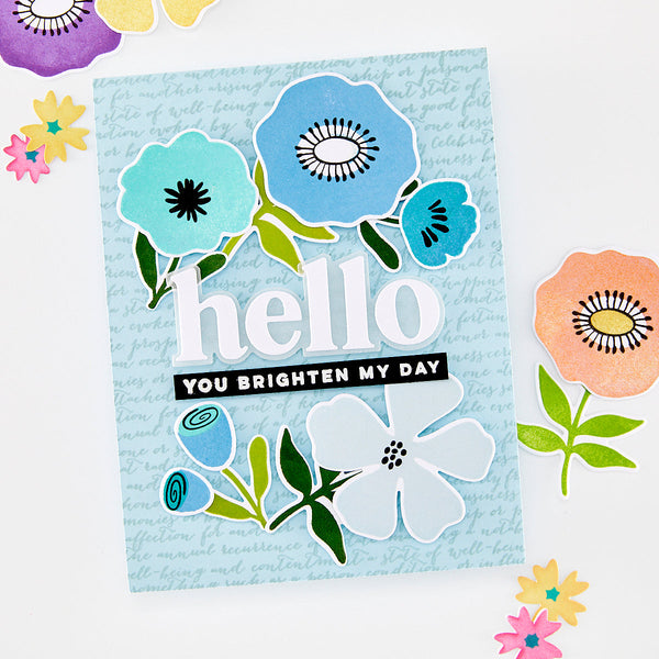 Abstract Floral Clear Stamp Set