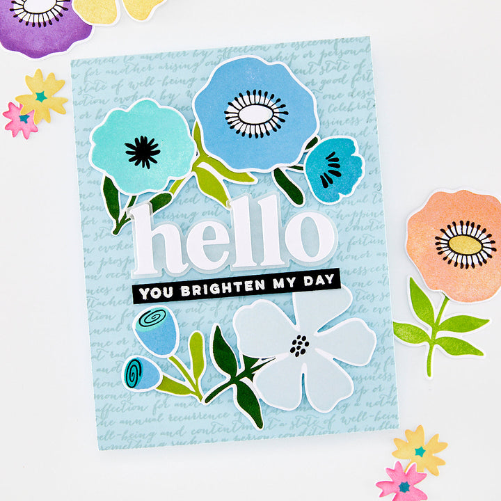 Abstract Floral Clear Stamp Set