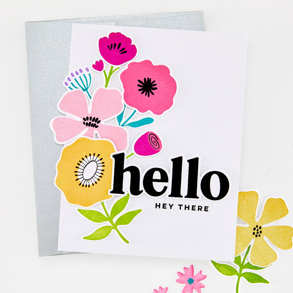 Abstract Floral Stamp & Cut