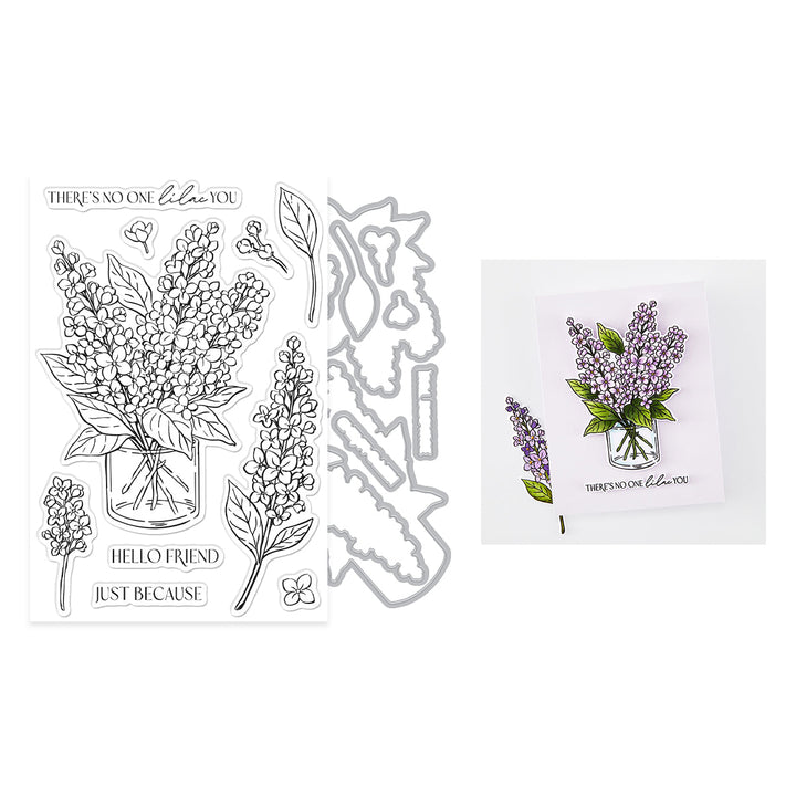 No One Lilac You Stamp & Cut Set
