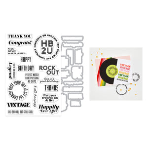 Vintage Vinyl Stamp & Cut