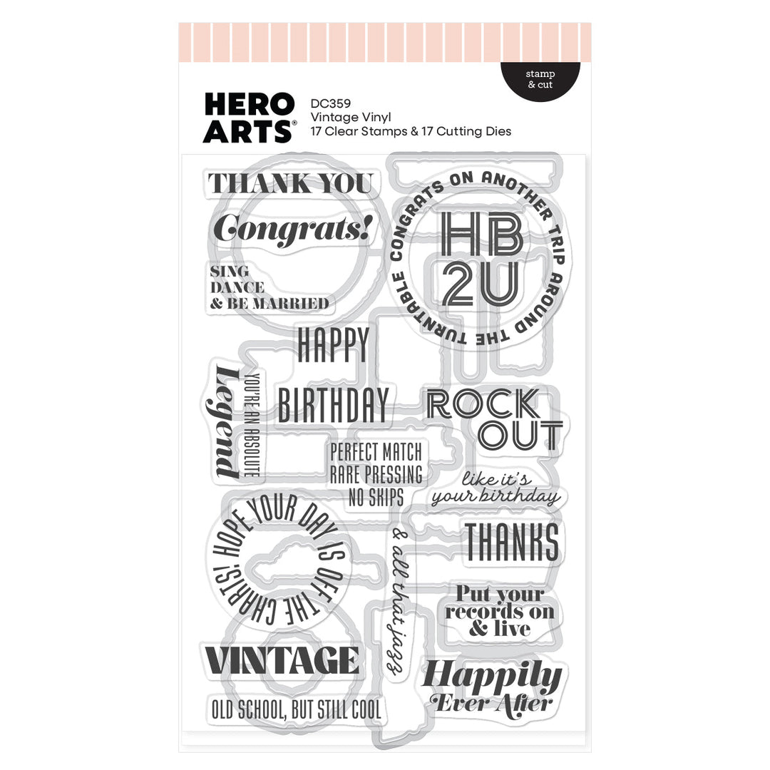 Vintage Vinyl Stamp & Cut