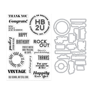 Vintage Vinyl Stamp & Cut
