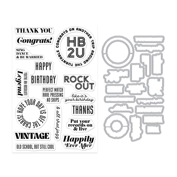 Vintage Vinyl Stamp & Cut