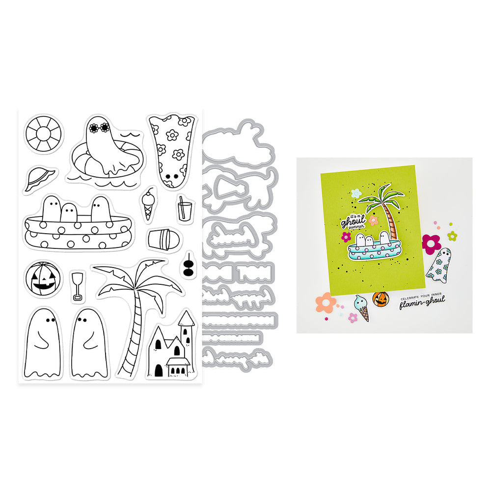 Beach Boos Stamp & Cut