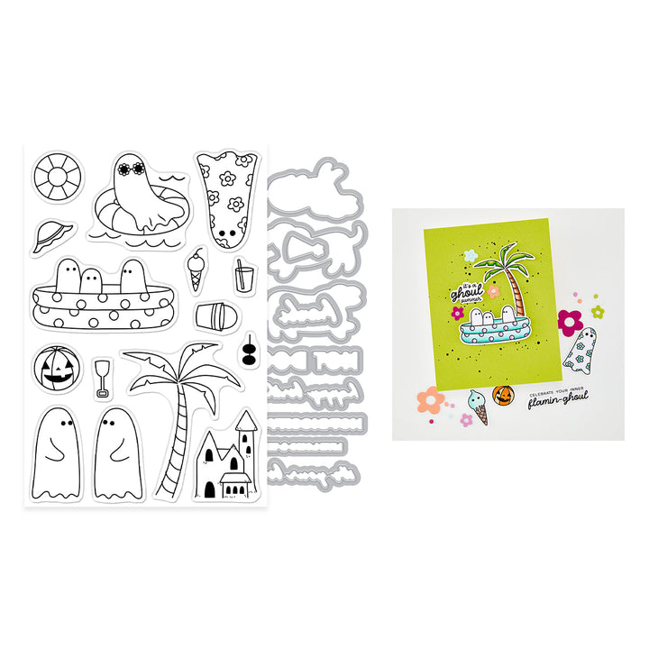 Beach Boos Stamp & Cut