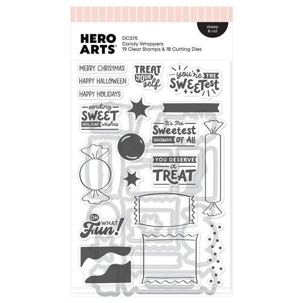 Candy Wrappers Stamp & Cut by Carly Tee