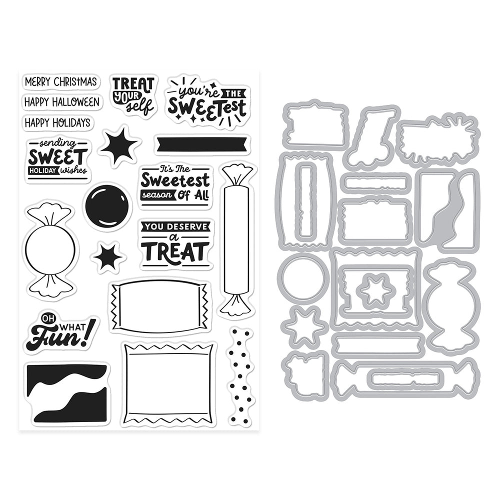 Candy Wrappers Stamp & Cut by Carly Tee