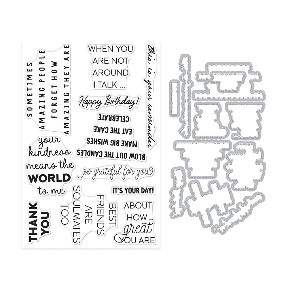Hero Arts Say It Inside & Out Stamp & Cut