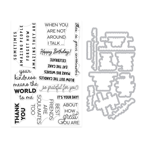 Hero Arts Say It Inside & Out Stamp & Cut