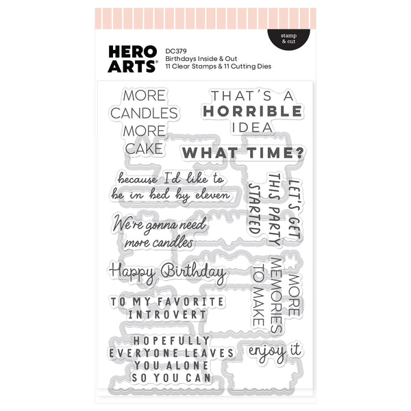 Hero Arts Birthdays Inside & Out Stamp & Cut