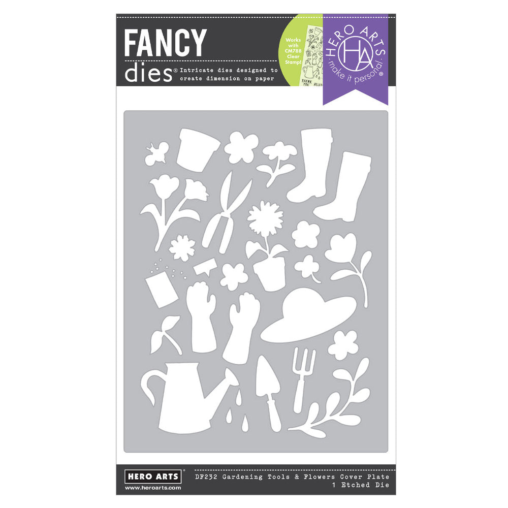 Gardening Tools & Flowers Cover Plate Die
