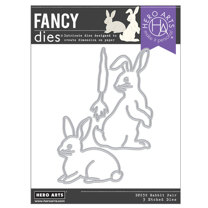 Rabbit Pair Fancy Dies from the In The Garden Collection