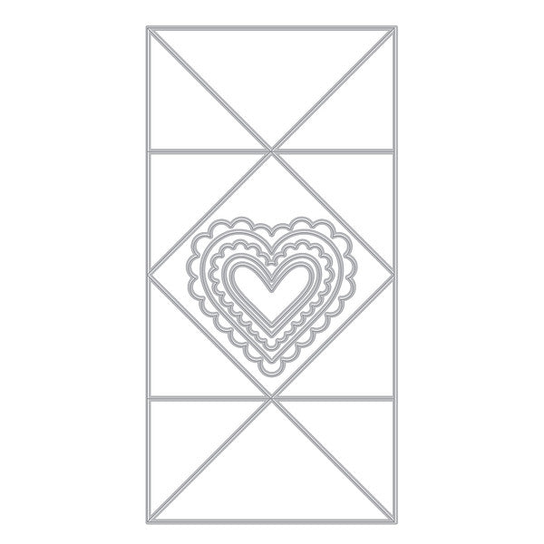 DF243 Folded Love Note Fancy Die (H)