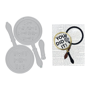 Magnifying Glass Die Set from the Case Closed Collection