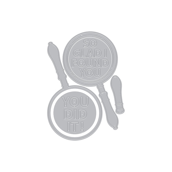 Magnifying Glass Die Set from the Case Closed Collection