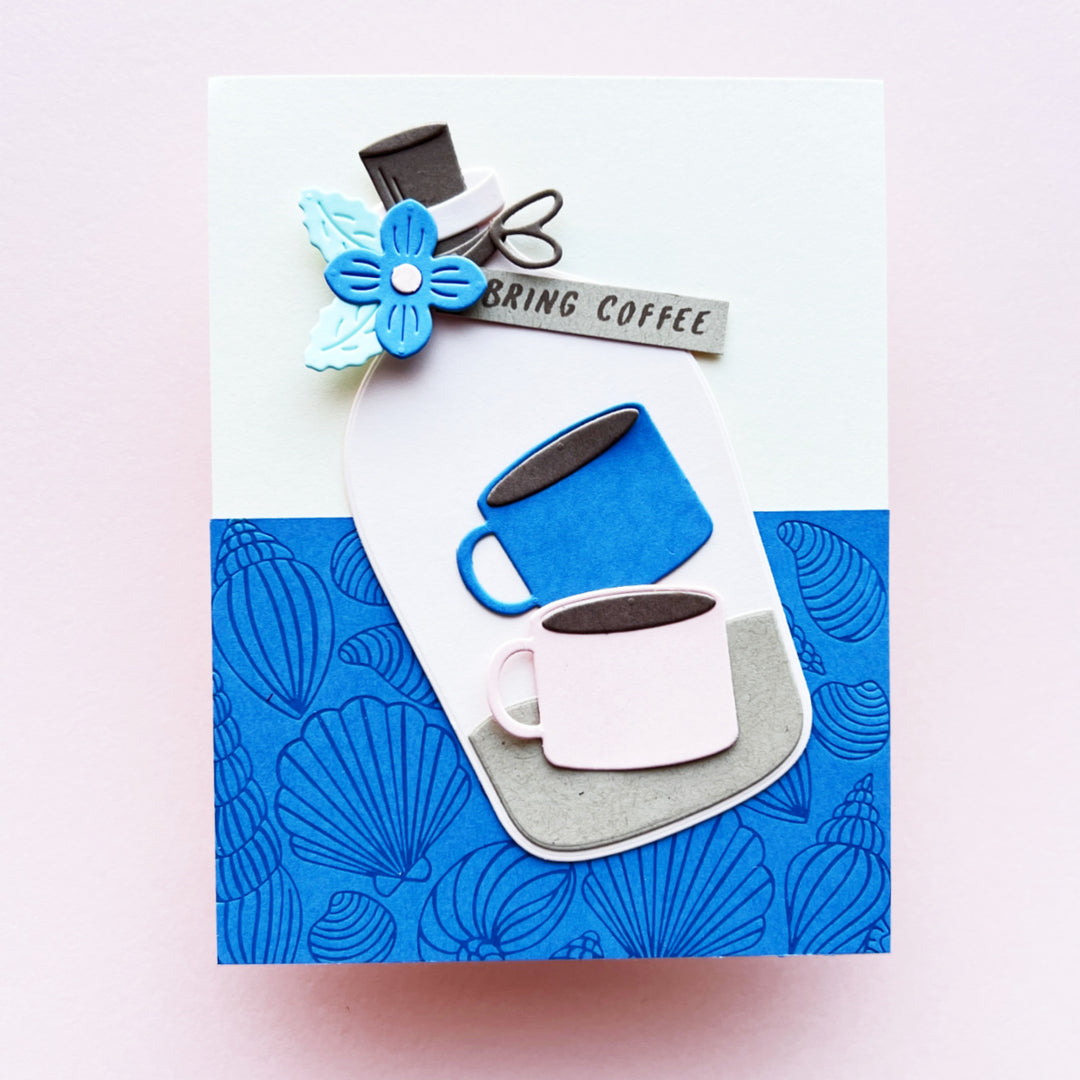 Scattered Shells LetterPress + Foil Plate