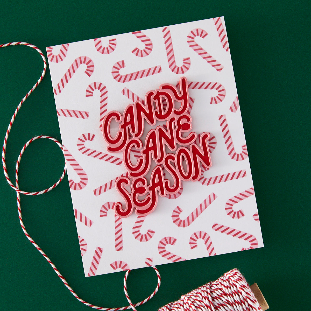 Hero Arts A Little Merri-Mint Stamp & Cut Set from the Candy Cane