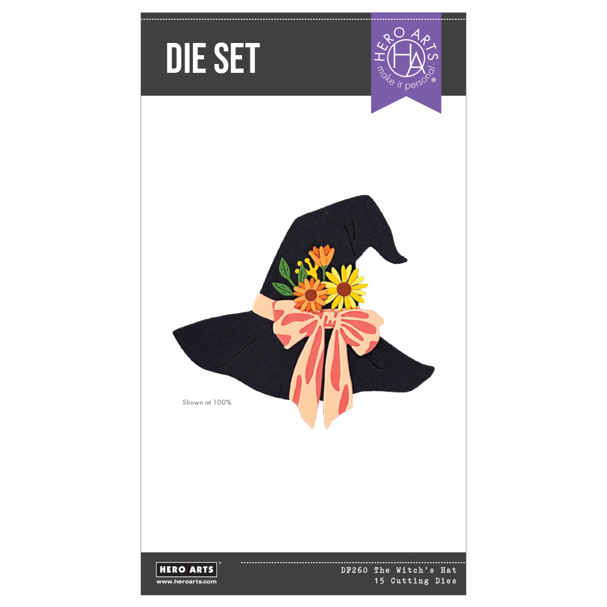 Hero Arts The Witch's Hat Etched Dies from the Hocus Pocus