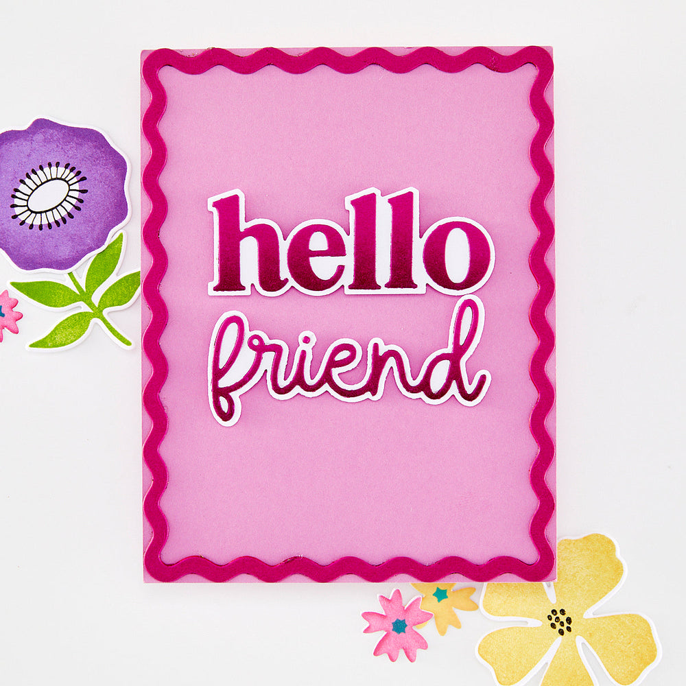 Hello Friend Clear Stamp & Die Bundle