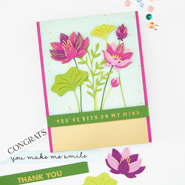 Hero Arts Sentiment Strips XL - Everyday Letterpress + Foil