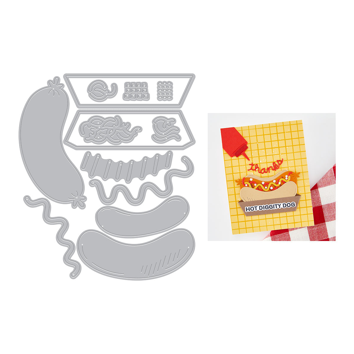 Hot Diggity Dog Die Set | Spellbinders – Hero Arts