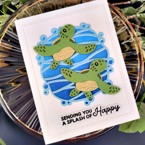 Mahalo Sea Turtle Small Die of the Month - card project 13