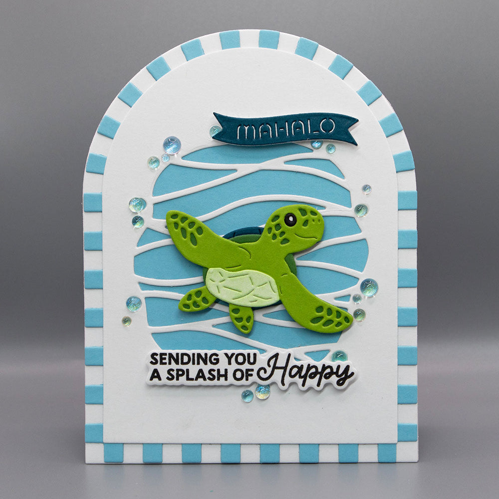 Mahalo Sea Turtle Small Die of the Month - card project 8
