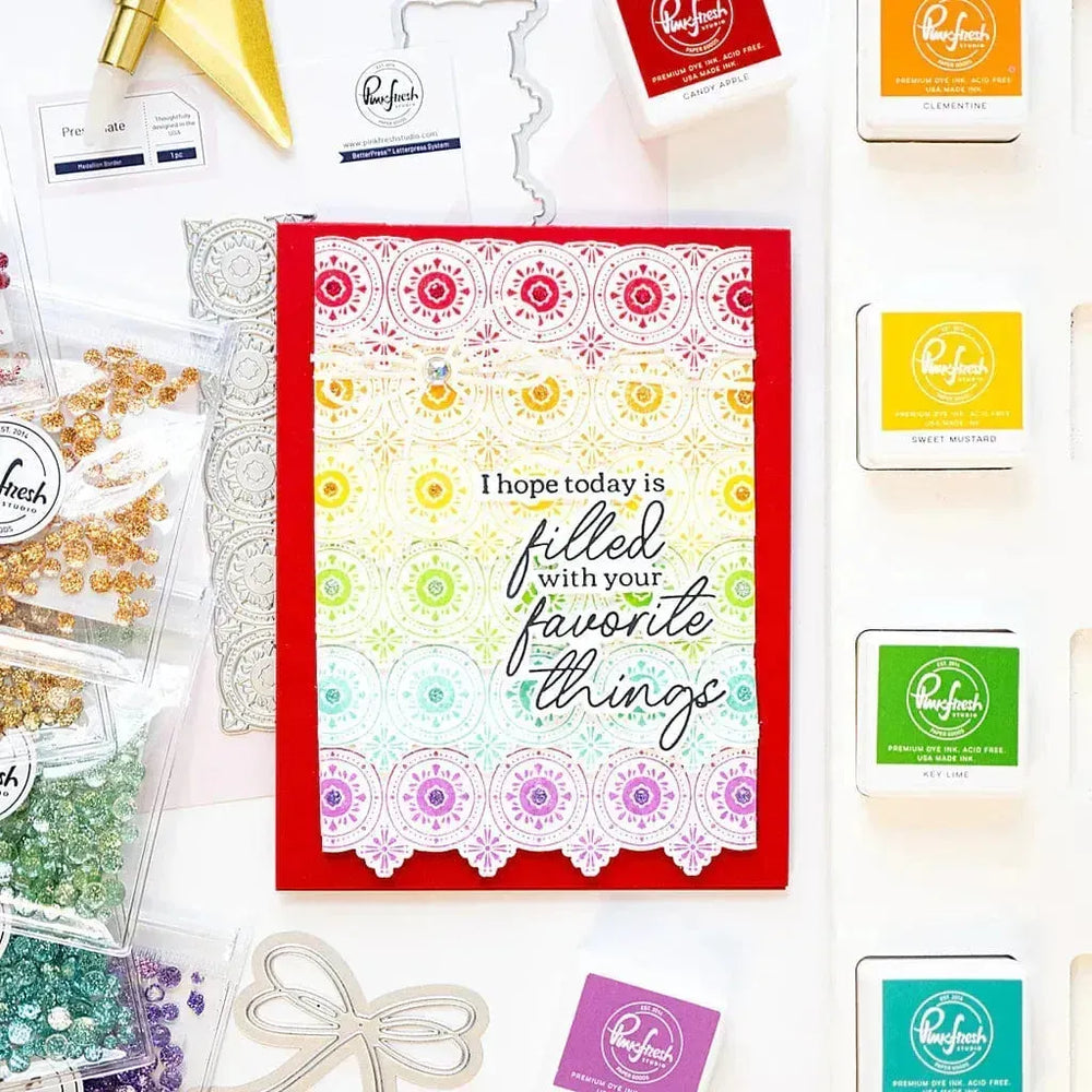 PinkFresh Studio Medallion Border Press Plate