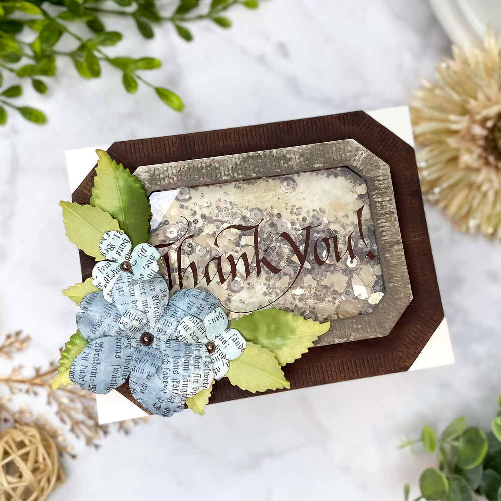 Upright Italic Thank You! Press + Foil Plate by Paul Antonio