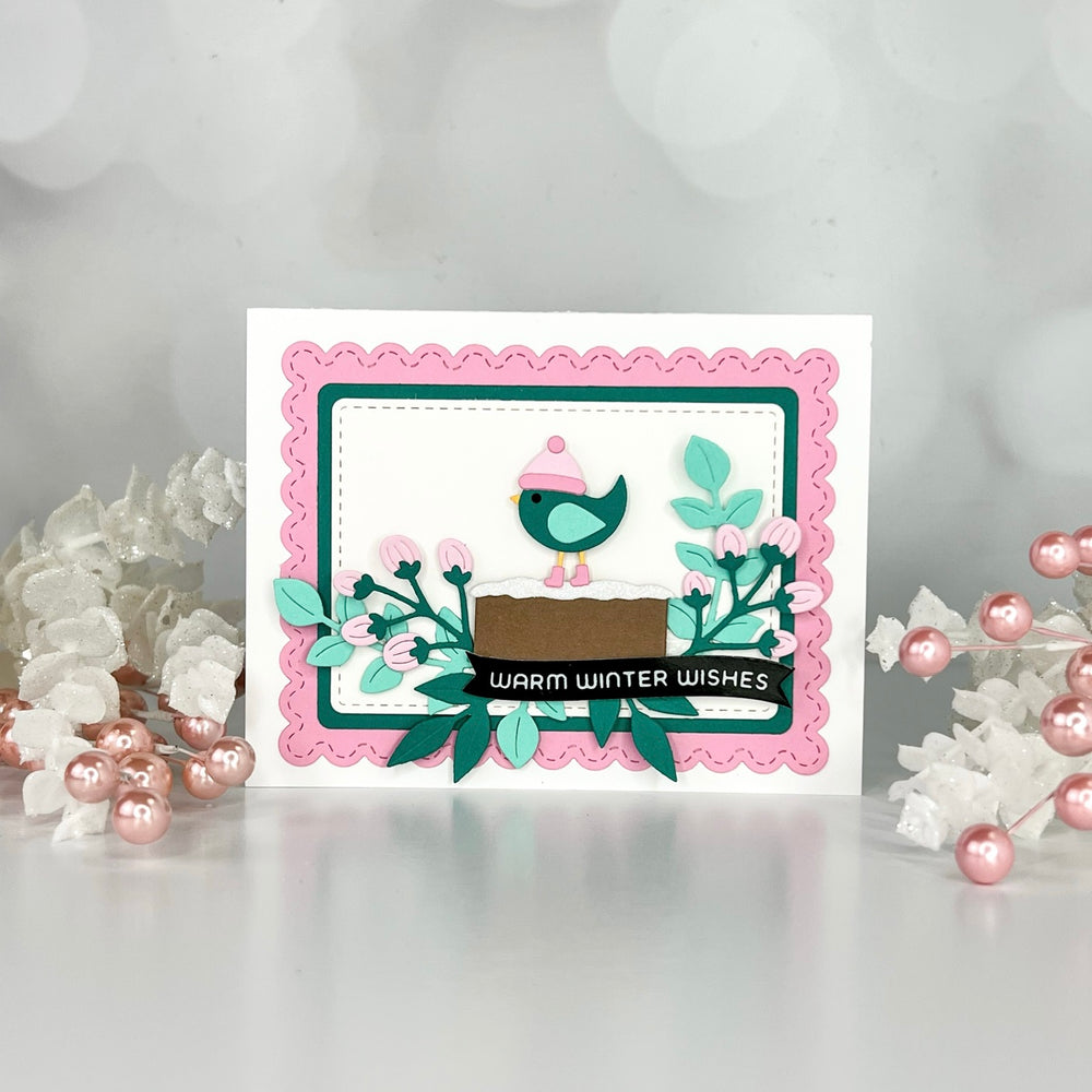 Bow & Bell Scallop Frame Etched Dies by Lisa Horton