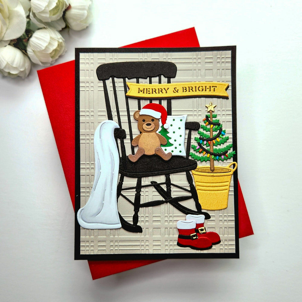 Christmas Rocking Chair Etched Dies by Annie Williams