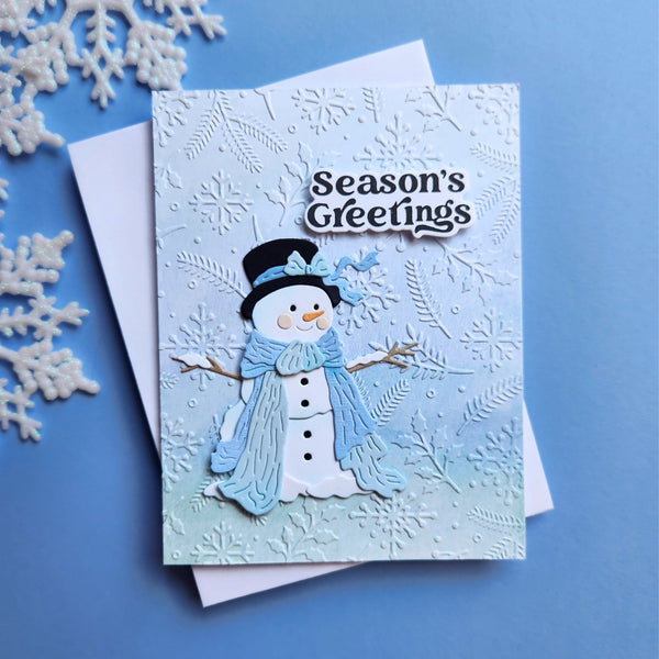 Joyful Christmas Sentiments Press + Foil Plate & Die Set by Simon Hurley