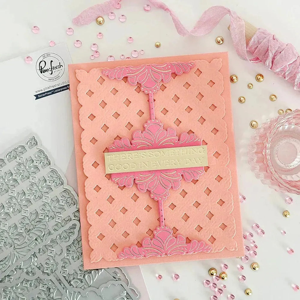 PinkFresh Studio Deco Sentiment Backdrop Press Plate