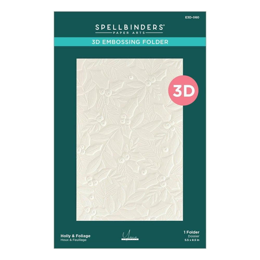 Holly & Foliage 3D Embossing Folder by Yana Smakula