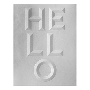 Beveled Hello A2 Cardfront 3D Embossing Folder