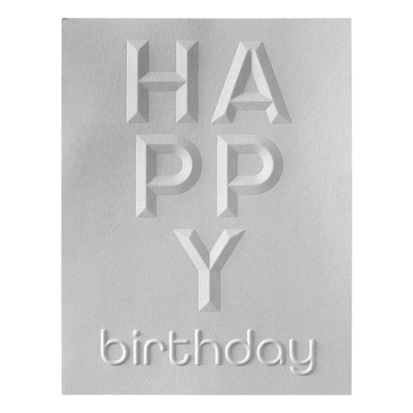 Beveled Happy Birthday A2 Cardfront 3D Embossing Folder