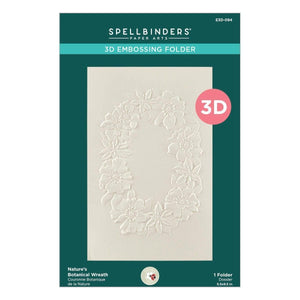 Nature's Botanical Wreath 3D Embossing Folder from the Nature's Botanical Garden Collection by Susan Tierney-Cockburn